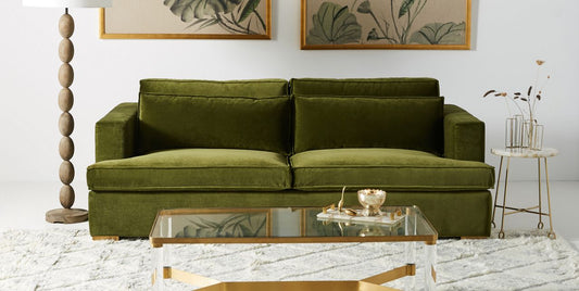 Sillón de dos cuerpos color verde