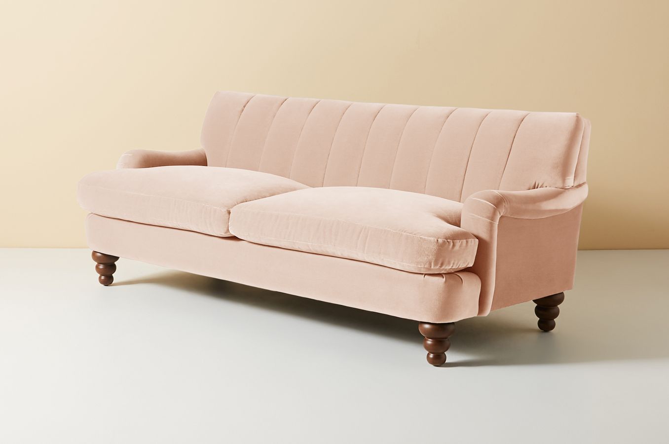 Sillón de dos cuerpos color rosa