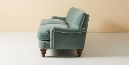 Sillón de dos cuerpos color celeste