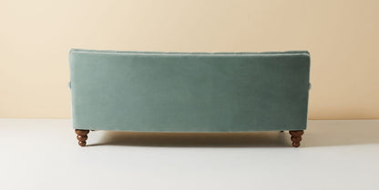 Sillón de dos cuerpos color celeste