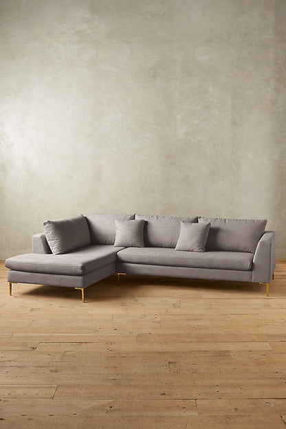 Esquinero moderno gris topo