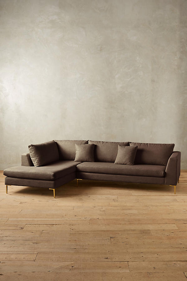 Esquinero moderno marron oscuro