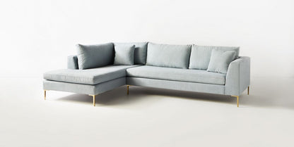 Sillón esquinero Bélgica amarillo – sofá en L personalizable tapizado a medida