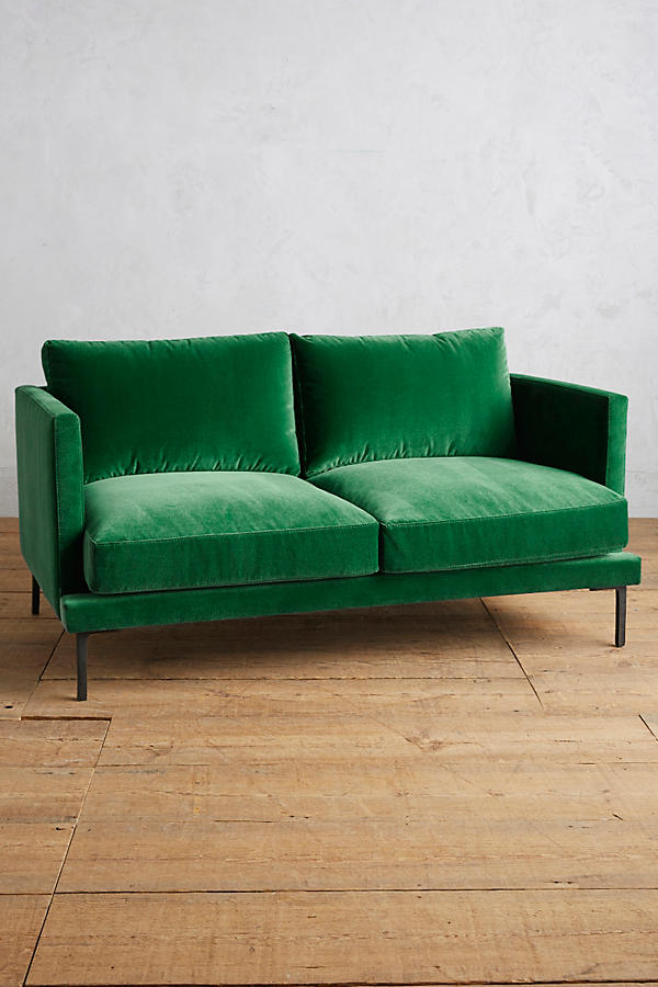 Sillón de dos cuerpos color verde oscuro 