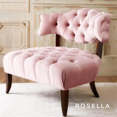 Sillón matero con capitoné color rosa