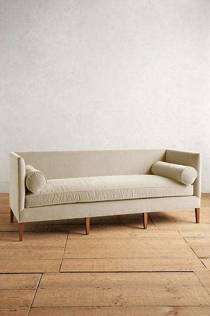 Sillón de dos cuerpos estilo moderno color crema 