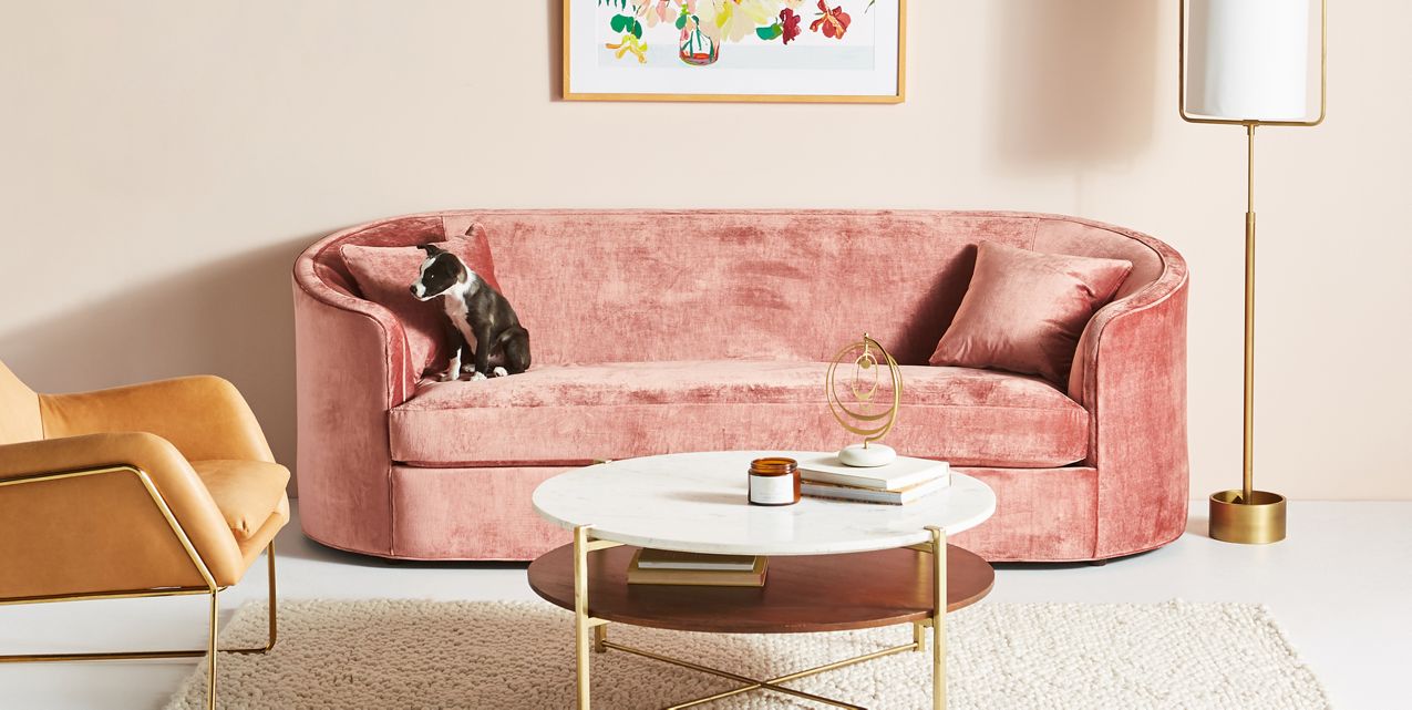 Sillón moderno color rosa