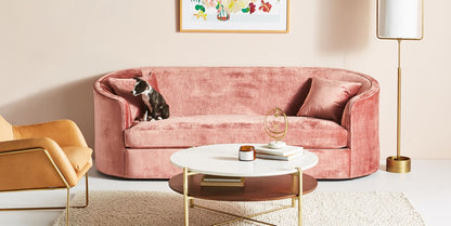 Sillón moderno color rosa