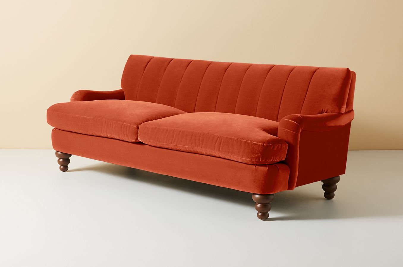 Sillón de dos cuerpos color rojo