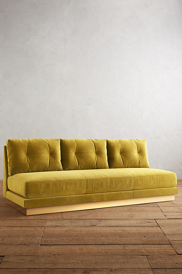Sofá Cardiff color amarillo mostaza - Tienda de Banquitos