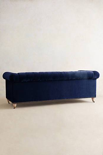 Sofá Chesterfield 2 o 3 cuerpos color azul, vista 2 - Tienda de Banquitos