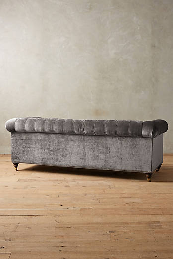 Sofá Chesterfield 2 o 3 cuerpos color gris - Tienda de Banquitos