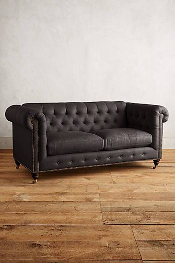 Sofá Chesterfield 2 o 3 cuerpos color negro - Tienda de Banquitos