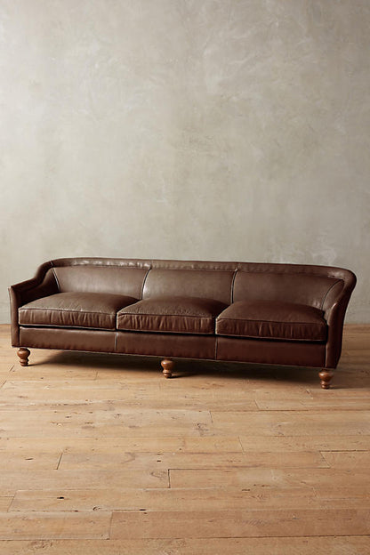 Sofá Grand Sofa tapizado en color marrón, estilo vintage - Tienda de Banquitos
