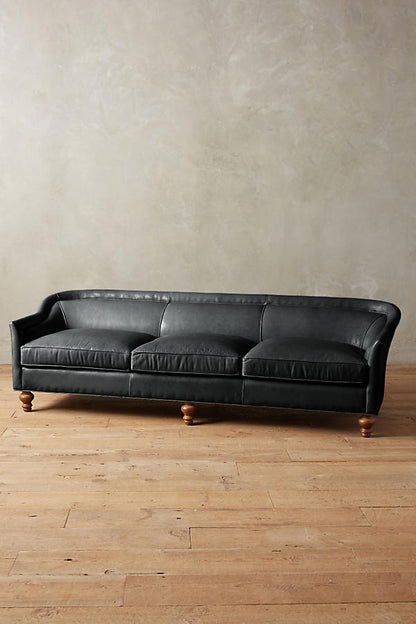 Sofá Grand Sofa tapizado en color negro, estilo vintage - Tienda de Banquitos