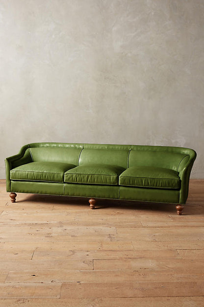 Sofá Grand Sofa tapizado en color verde, estilo vintage - Tienda de Banquitos