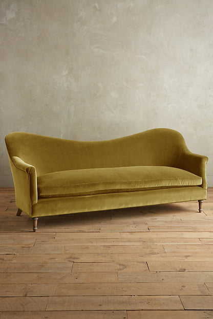 Sillon de tres cuerpos mostaza