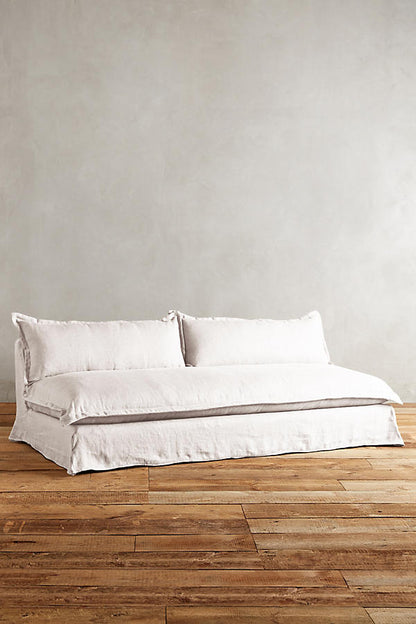 Sillón de dos cuerpos en Tussor color blanco 