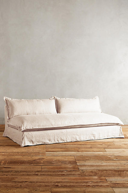 Sillón de dos cuerpos en Tussor color crema 