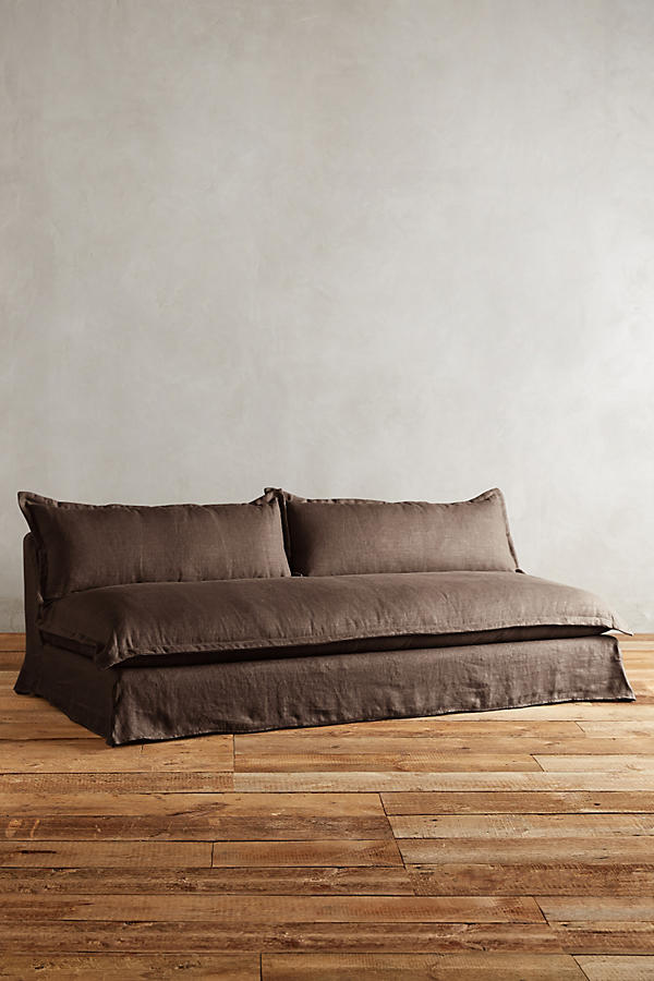 Sillón de dos cuerpos en Tussor color marrón