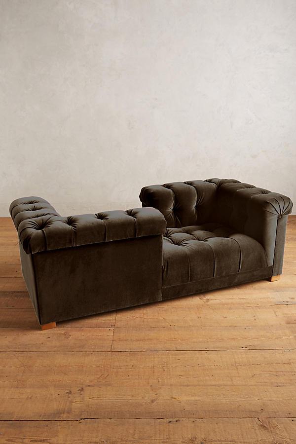 Sillón de dos cuerpos moderno color gris oscuro 
