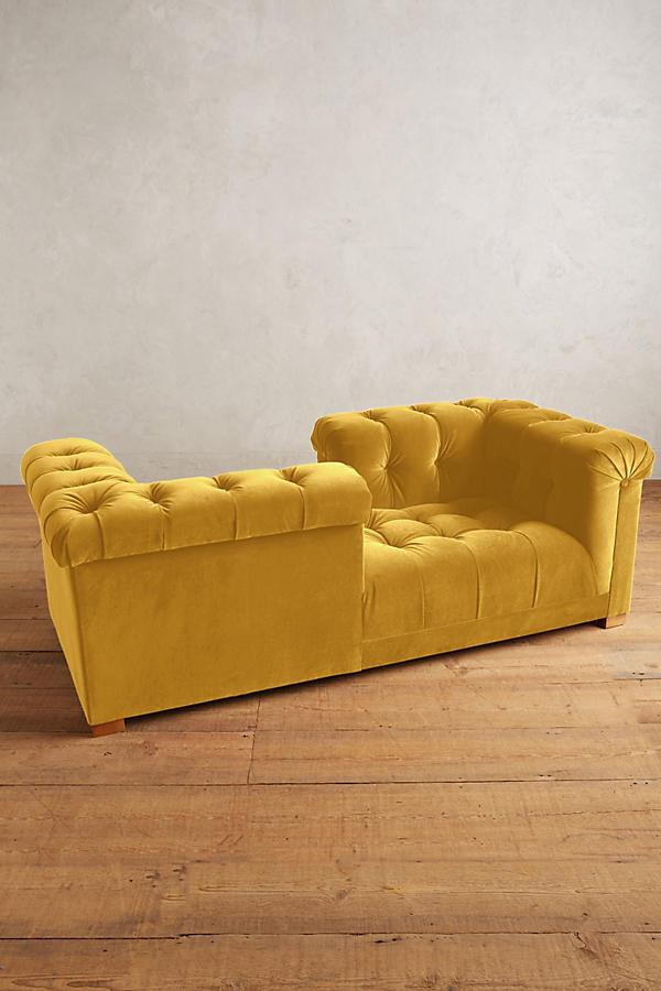 Sillon de dos cuerpos mostaza