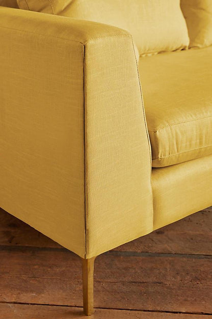 Sillon esquinero mostaza