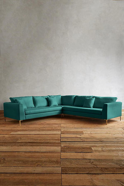 Sillon esquinero turquesa
