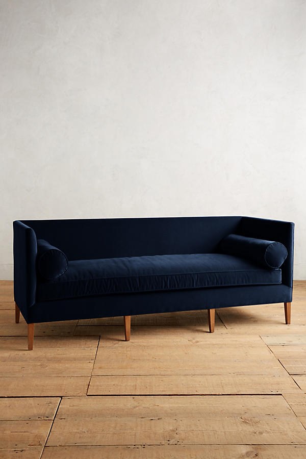 Sillón de dos cuerpos estilo moderno color azul oscuro