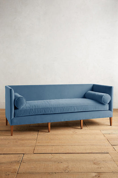 Sillón de dos cuerpos estilo moderno color azul francia 