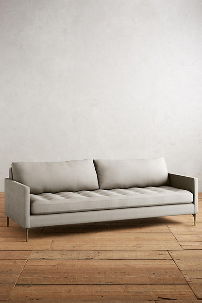 Sillón de dos cuerpos estilo moderno color gris claro 
